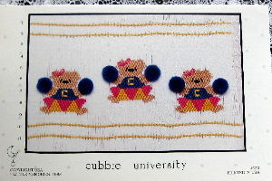 Little Memories Smocking Plate Cubbie University 023 OOP